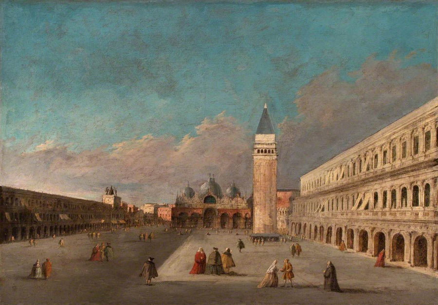 Uitzicht op het San Marco-plein, Venetië - Francesco Guardi
