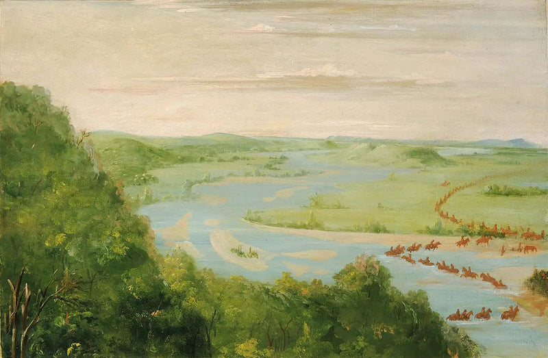 Uitzicht op de Canadese rivier, Dragoons Crossing - George Catlin

Source:
Vue de la rivière Canadienne, Dragoons Crossing - George Catlin