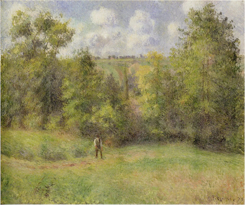 Uitzicht op de weg naar Ennery - Camille Pissarro