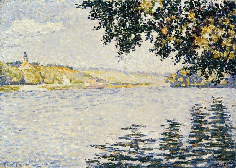 Uitzicht op de Seine bij Herblay - Paul Signac