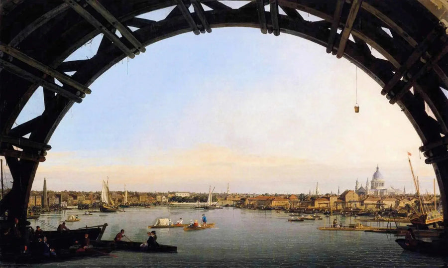 Uitzicht op de Theems en de City onder een boog van de Westminster Bridge - Canaletto

Source:
Vue de la Tamise et de la City sous un arc de Westminster Bridge - Canaletto