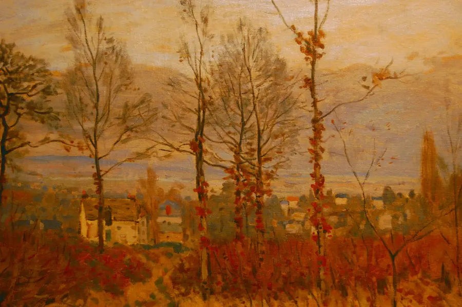 Uitzicht op Louveciennes in de herfst - Alfred Sisley