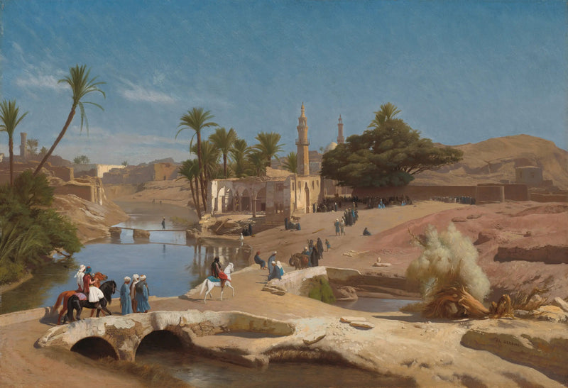 Uitzicht op Médinet El-Fayoum - Jean-Léon Gérôme