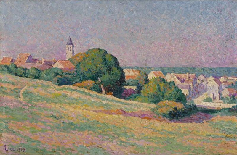 Uitzicht op Méréville - Maximilien Luce