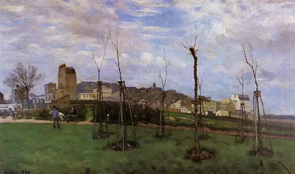Uitzicht op Montmartre, vanaf de Cité des Fleurs in de Batignolles - Alfred Sisley
