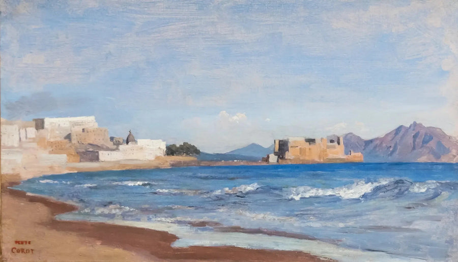 Uitzicht op Napels - Jean-Baptiste Camille Corot