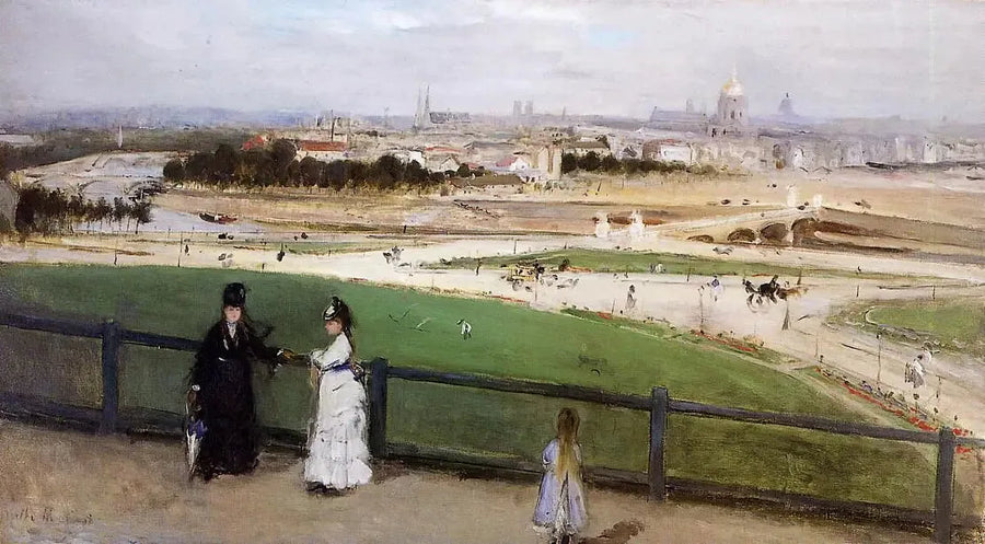 Uitzicht op Parijs vanaf de hoogten van het Trocadéro - Berthe Morisot