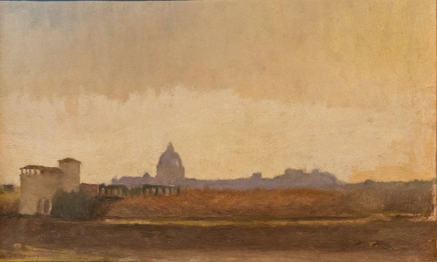 Uitzicht op Rome vanaf de oevers van de Tiber - Edgar Degas