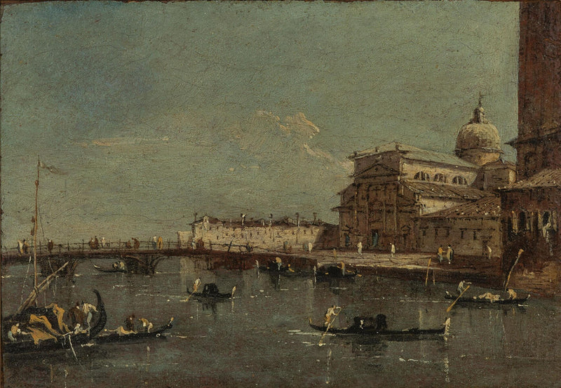 Uitzicht op S. Pietro di Castello, Venetië - Francesco Guardi