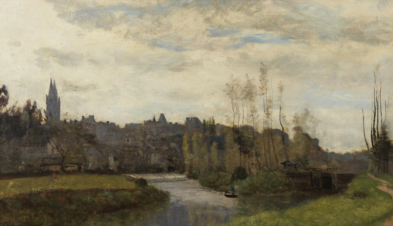 Uitzicht op Saint-Lô - Jean-Baptiste Camille Corot