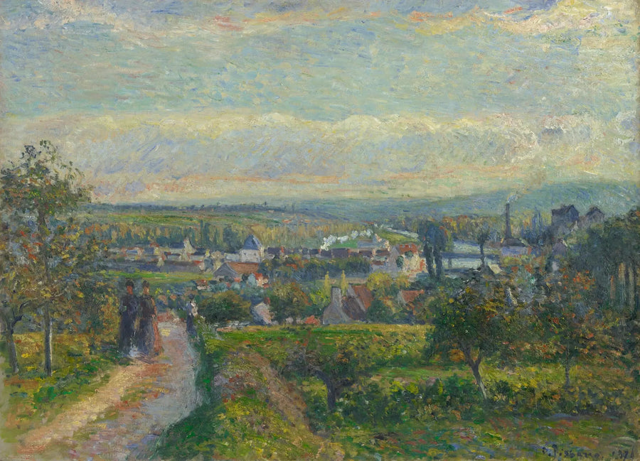 Uitzicht op Saint-Ouen-l'Aumône - Camille Pissarro