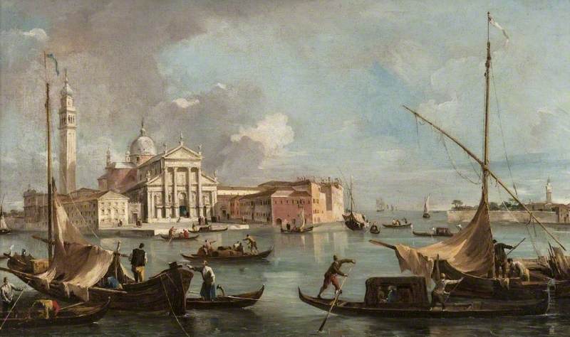 Uitzicht op San Giorgio Maggiore, Venetië - Francesco Guardi