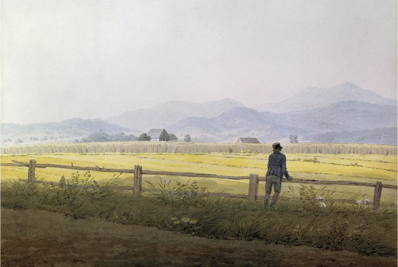 Uitzicht op Schmiedebergerkamm - Caspar David Friedrich