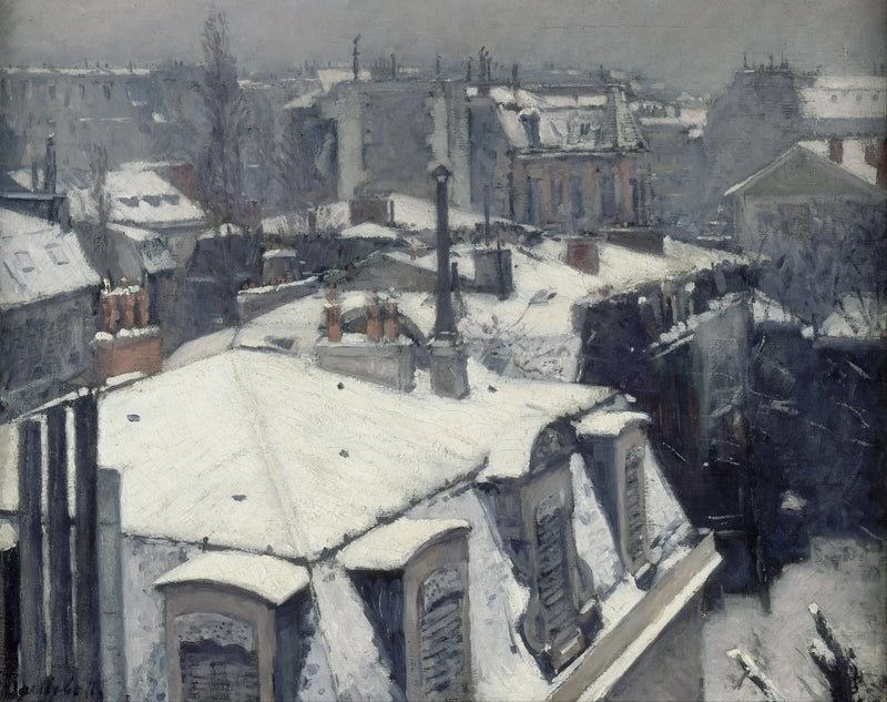 Uitzicht op daken - Gustave Caillebotte