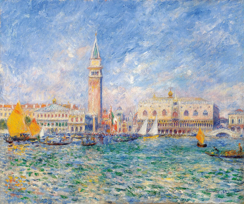 Uitzicht op Venetië, het paleis van de Doges - Pierre-Auguste Renoir