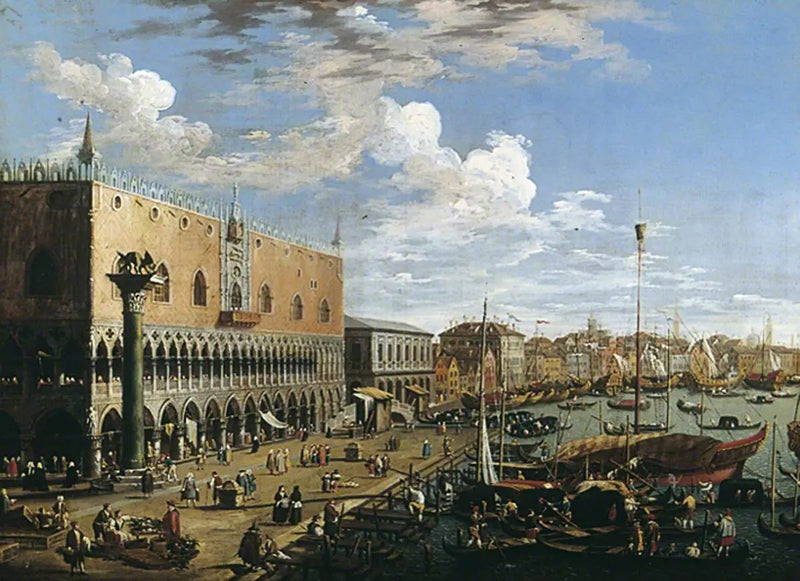 Uitzicht op Venetië, Paleis der Dogen - Canaletto
