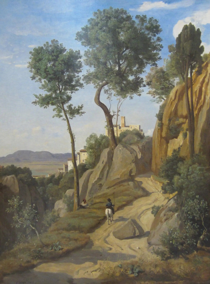 Uitzicht op Volterra - Jean-Baptiste Camille Corot