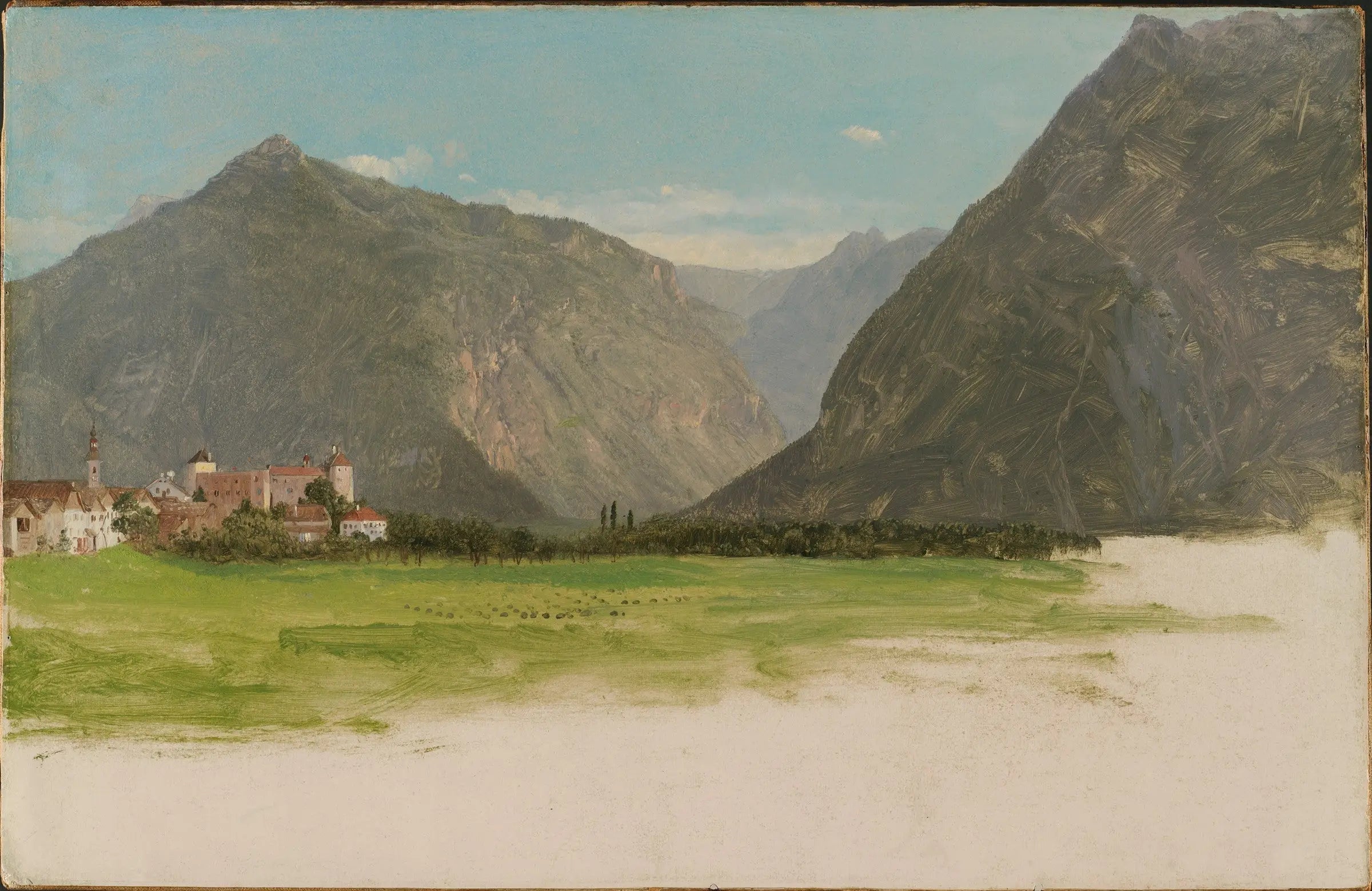 Vue de Wimmis vallée du Simmental Suisse - Frederic Edwin Church - Alpha Reproduction