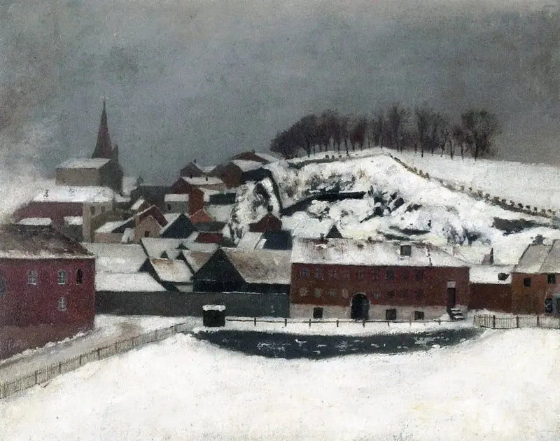 Uitzicht vanaf Fossveien 7 in de richting van Bergfjerdingen - Edvard Munch
