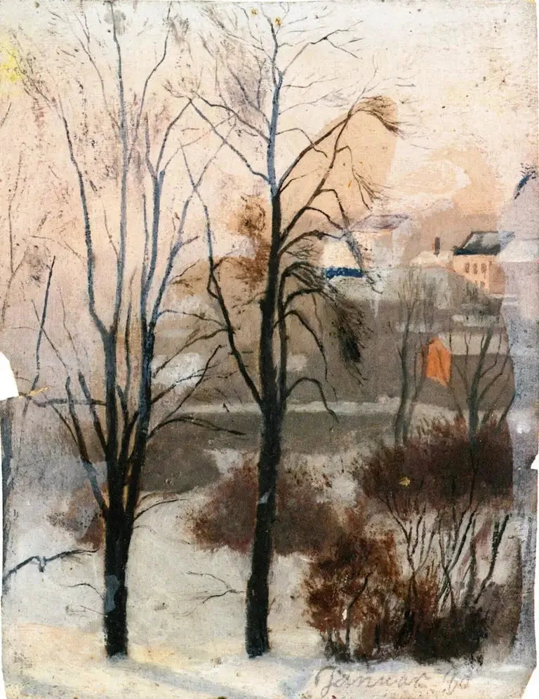 Uitzicht vanaf Fossveien - Edvard Munch
