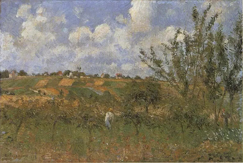 Uitzicht vanaf de kust van de Gratte-Coqs, Pontoise - Camille Pissarro