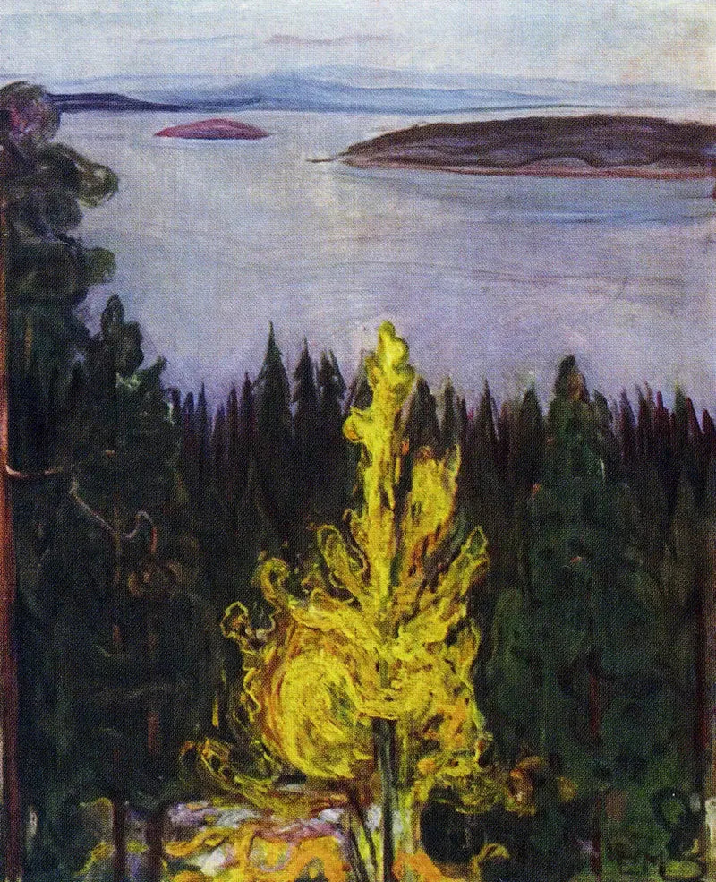 Uitzicht vanaf Nordstrand - Edvard Munch