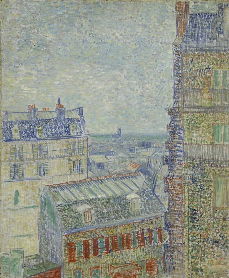 Uitzicht op de daken van Parijs - Vincent van Gogh