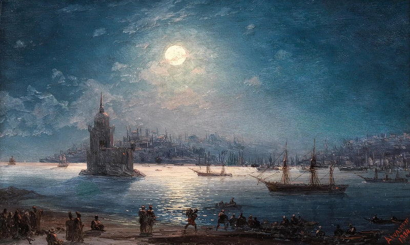 Uitzicht op de Bosporus met Hagia Sophia en het Maagdenburgse toren bij maanlicht - Ivan Aïvazovski

Source:
Vue du Bosphore avec Sainte-Sophie et la tour de la Vierge au clair de lune - Ivan Aïvazovski