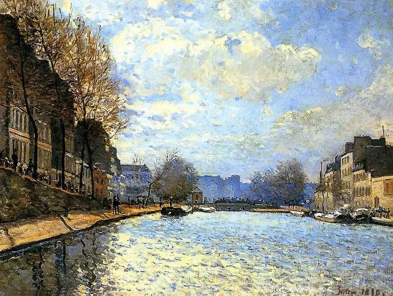 Uitzicht op het Saint-Martin-kanaal - Alfred Sisley