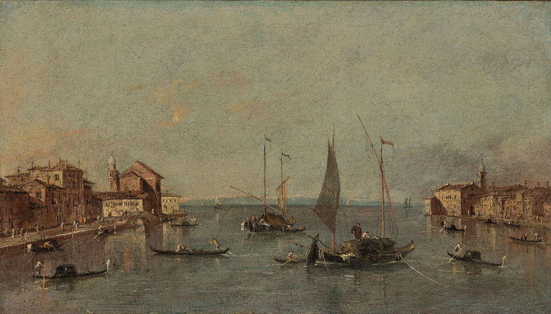 Uitzicht op het Canale della Giudecca, Venetië - Francesco Guardi