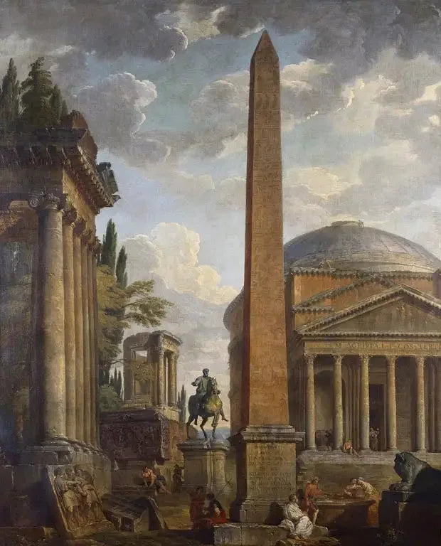 Uitzicht op het Caprice met het Pantheon en de Romeinse ruïnes - Giovanni Paolo Panini

Source:
Vue du Caprice avec le Panthéon et les ruines romaines - Giovanni Paolo Panini