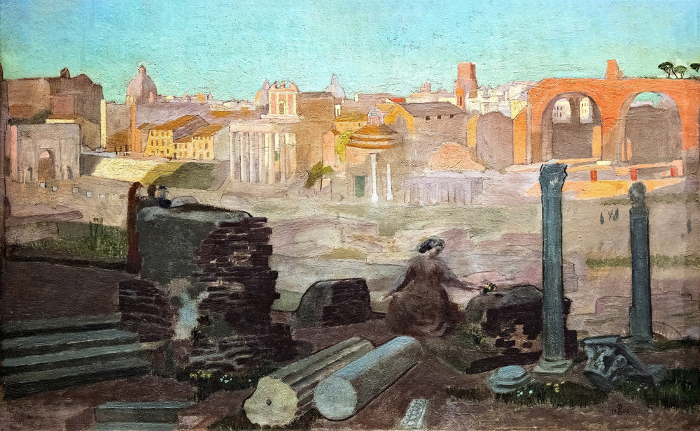 Vue du Forum - Maurice Denis image 1 reproduction artisanale de tableau