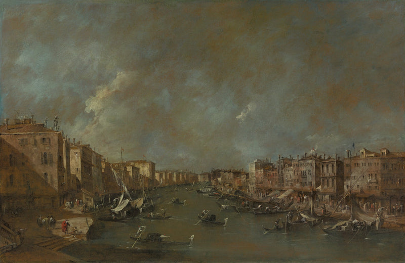 Uitzicht op het Groot Kanaal vanaf de Rialtobrug - Francesco Guardi