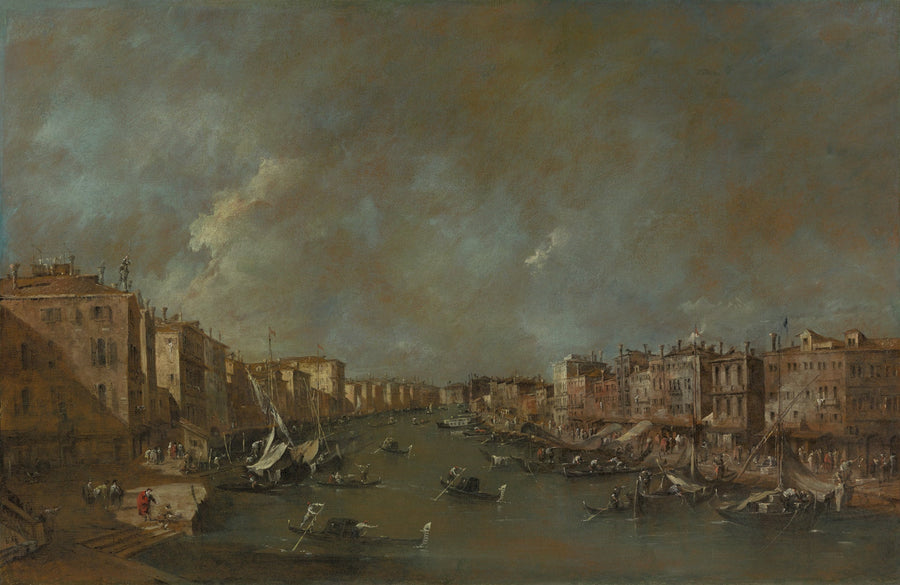 Uitzicht op het Groot Kanaal vanaf de Rialtobrug - Francesco Guardi