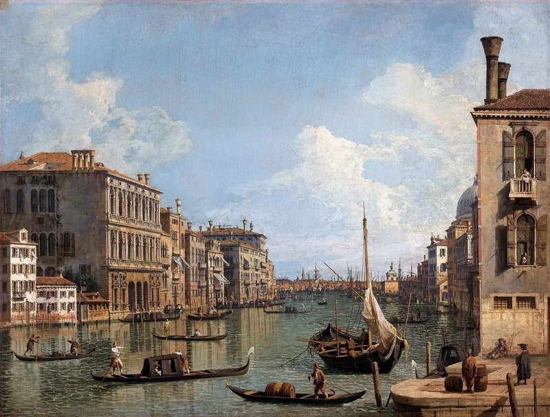 Uitzicht op het Groot Kanaal richting de Douanepunt - Canaletto

Source:
Vue du Grand Canal vers la pointe de la Douane - Canaletto