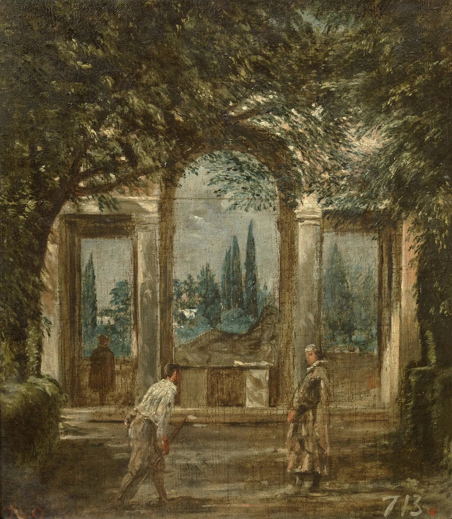 Uitzicht op de tuin van Villa Médici in Rome - Diego Velázquez