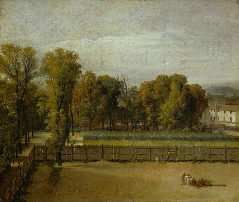 Uitzicht op de tuin van Luxemburg in Parijs - Jacques-Louis David