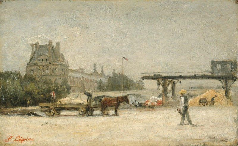 Uitzicht op het Louvre - Stanislas Lépine