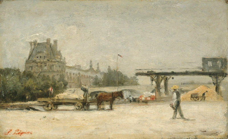 Uitzicht op het Louvre - Stanislas Lépine