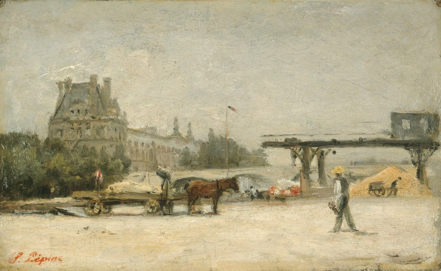 Uitzicht op het Louvre - Stanislas Lépine