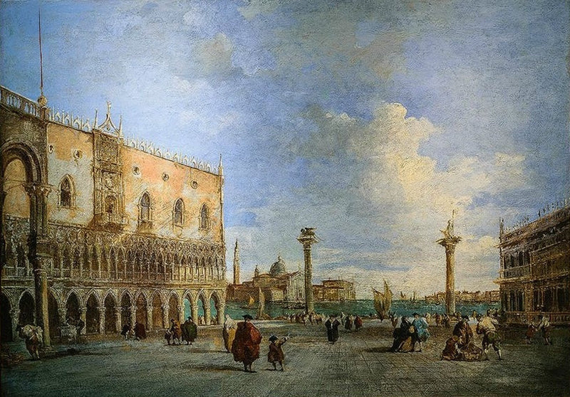 Uitzicht op het Paleis van de Dogen in Venetië. - Francesco Guardi