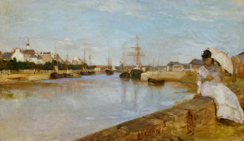 Uitzicht op de kleine haven van Lorient - Berthe Morisot