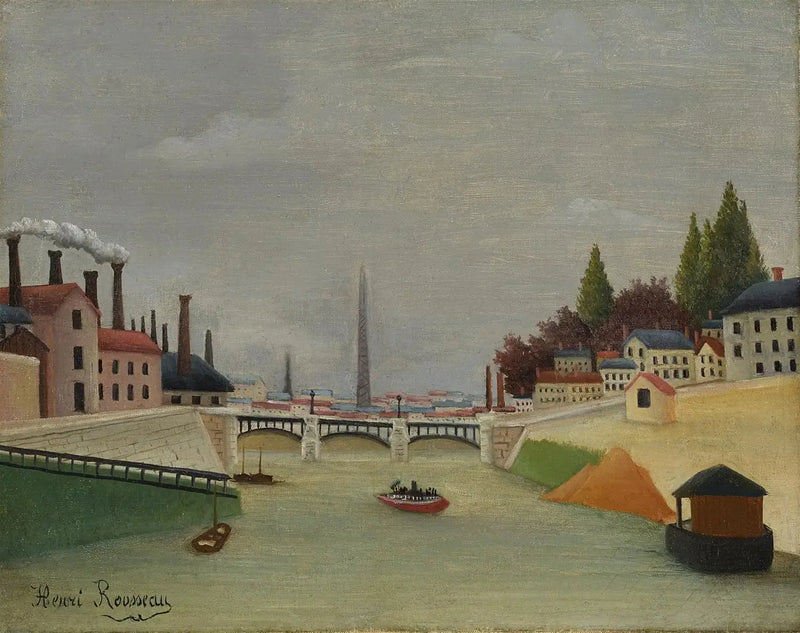 Uitzicht vanaf de Grenelle-brug, Trocadéro - Henri Rousseau
