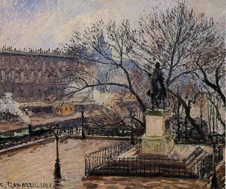 Uitzicht op de Pont-Neuf met het standbeeld van Henri IV - Camille Pissarro