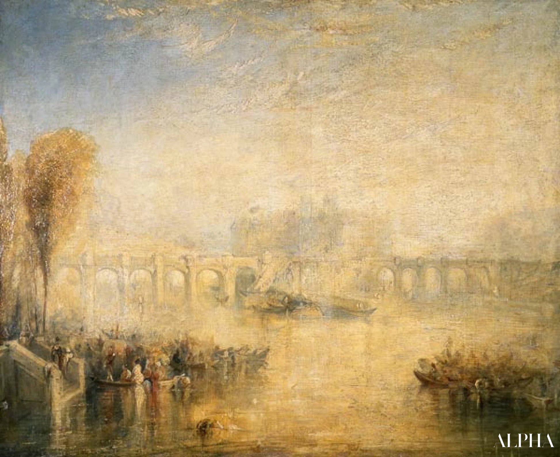 Uitzicht vanaf de Pont Neuf - William Turner - Reproducties van schilderijen en hoogwaardige schilderijen
