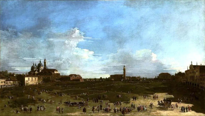 Uitzicht op de Prato de la Vallée in Padua - Francesco Guardi