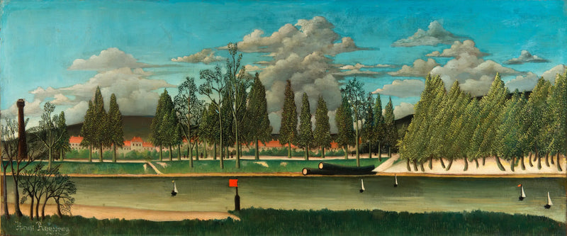 Uitzicht op de kade van Asnières - Henri Rousseau