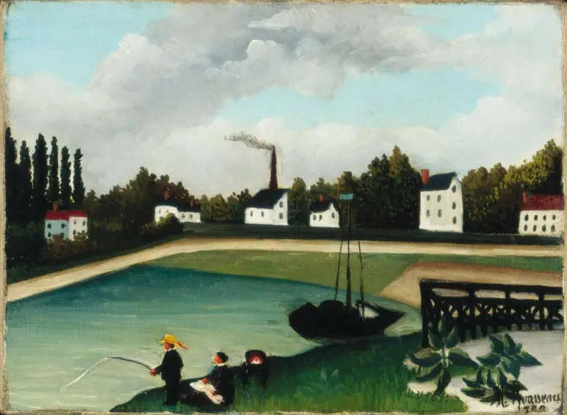 Uitzicht vanaf de kade van Ivry bij de Port à l'Anglais, Seine - Henri Rousseau