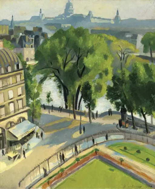 Uitzicht op de kade van het Louvre - Robert Delaunay