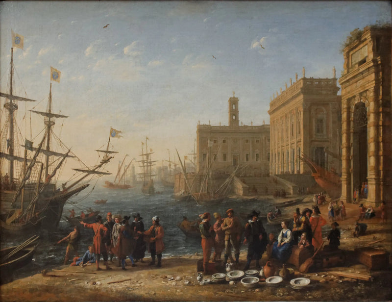 Uitzicht op een haven met het Capitool - Claude Lorrain